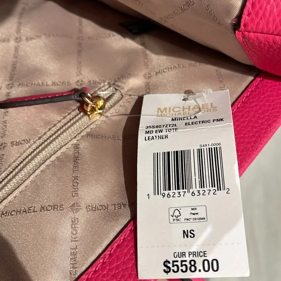 Michael Kors Mirella Medium East West Pebbled Leather Tote Shopper Bag MK EW
NWT - Picture 11 of 16